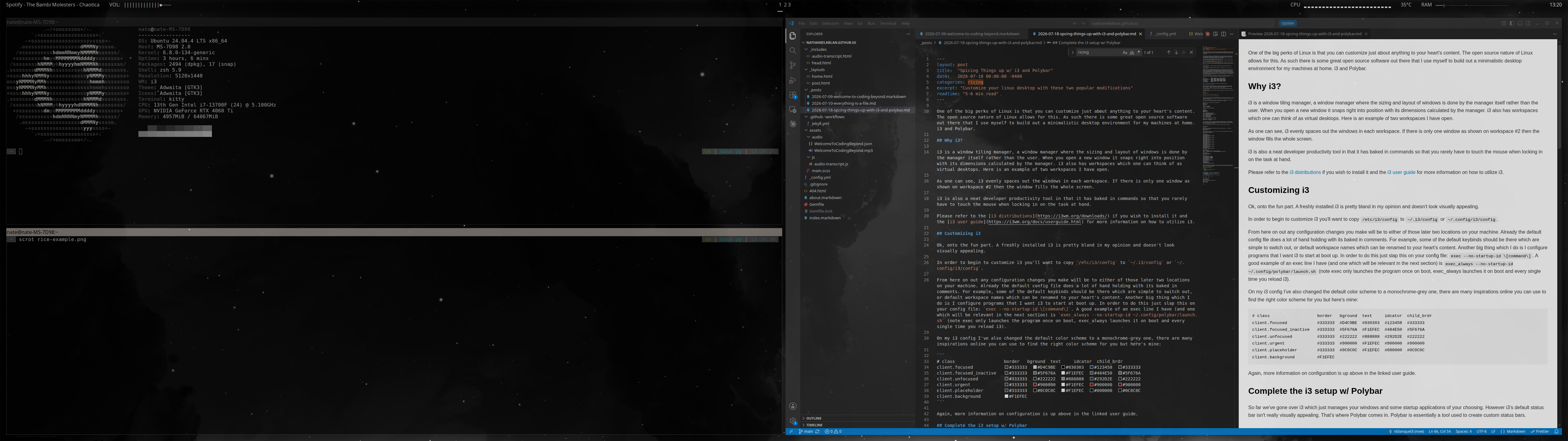Workspace 1 example